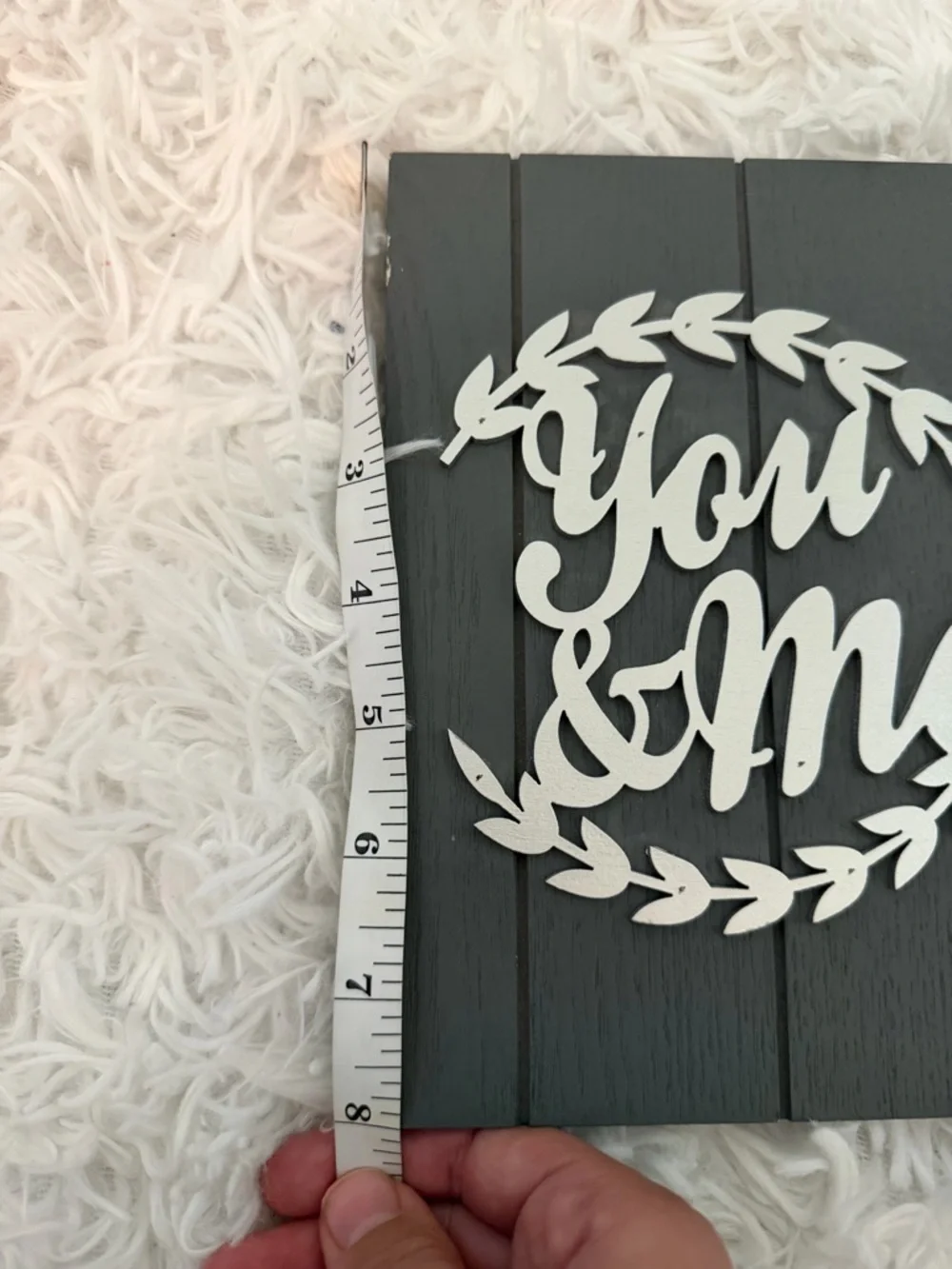 Rustic “You & Me” Wood Picture Frame 4x6 Farmhouse Style Black Wall or Tabletop